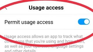 Permit usage access || Apps with usage access In Redmi Note 5 Pro