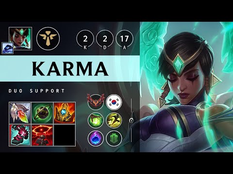 Karma Support vs Seraphine - KR Grandmaster Patch 25.18