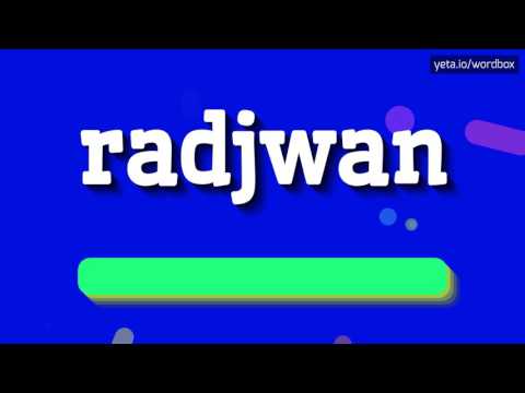 RADJWAN - HOW TO PRONOUNCE IT? #radjwan