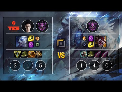 TES Moyu Volibear vs Kled Top - KR Patch 10.13