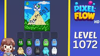 Pixel Flow Level 1072 Solution Walkthrough
