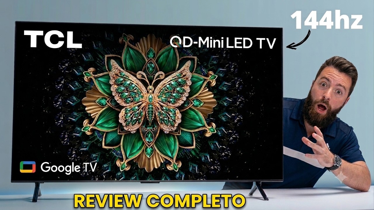 Miniatura da avaliação em vídeo de Smart TV TCL 55A400M 55 Polegadas QLED Mini LED 4K