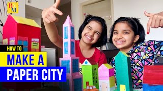 How to Make a Cute Paper City | Easy paper craft buildings & vehicles | Craft | Kids | Origami | DIY