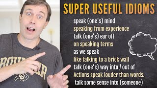 Super Useful Idioms &amp; Expressions w/ SPEAK or TALK
