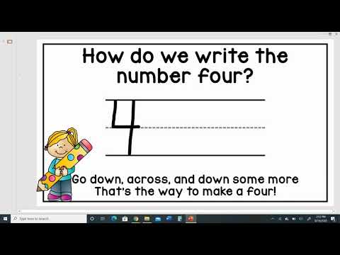 How To Write The Number 4