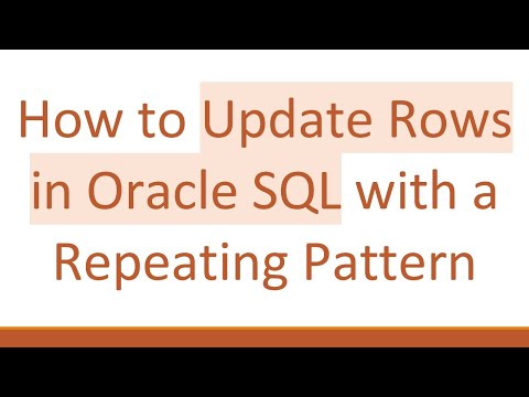 How to Update Rows in Oracle SQL with a Repeating Pattern