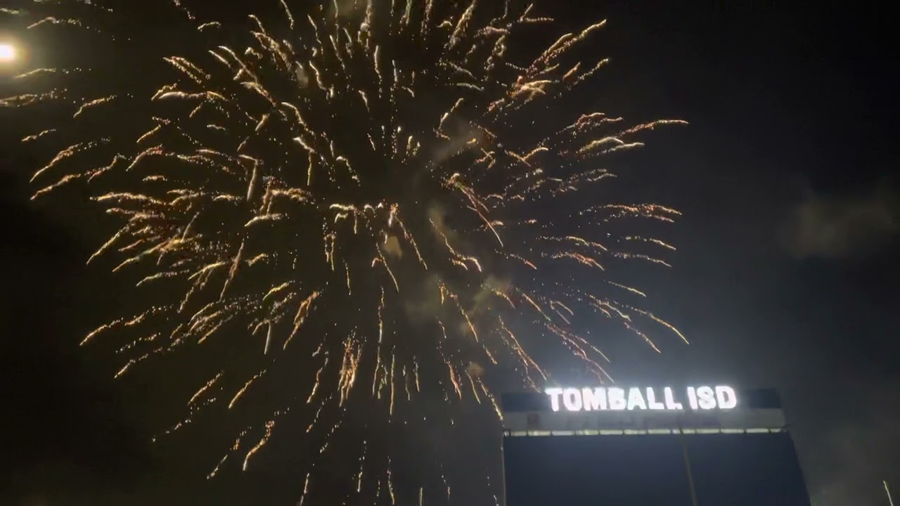 Lone Star College - Tomball post graduation fireworks 💜
