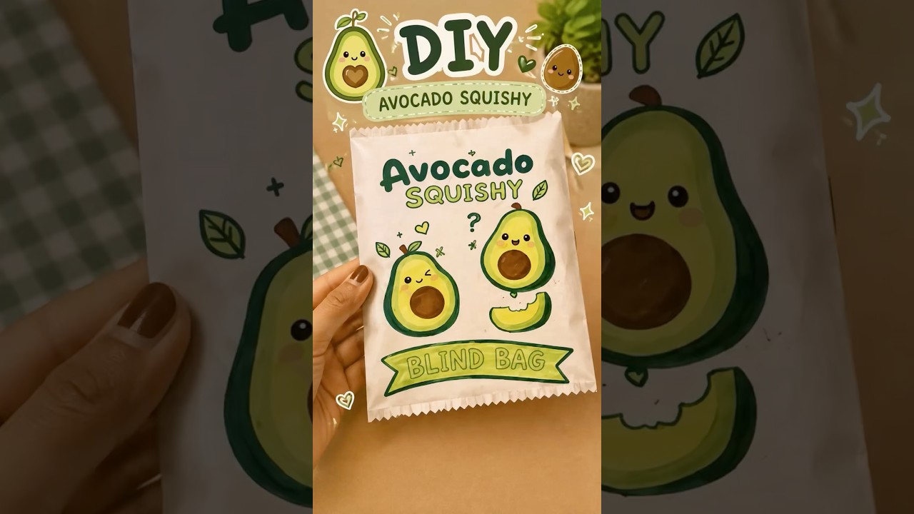 🥑✨DIY Avocado Blind Bag Paper Squishy |ASMR squishy ✨|Its me Hana#Avocadosquishy#shorts