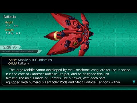 Enemy Rafflesia Attack/s (Mobile Suit Gundam F91), Super Robot Wars X.