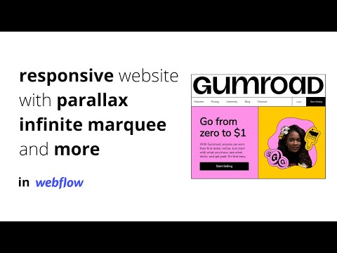 Build a responsive website in Webflow | Parallax Animations, Infinite Marquee, and more