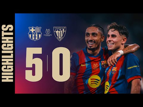 HIGHLIGHTS | FC BARCELONA 5 vs 0 ATHLETIC CLUB 0 | SPANISH SUPER CUP SEMIFINAL 🔵🔴