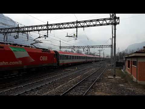 TAURUS E.190 OBB TITOLARE DELL' EUROCITY IN TRANSITO A PERI (VR) 17 - 3 - 2018