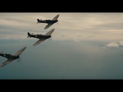 Spitfire wing engages bandits (BF 109's and a Heinkel He 111) from Dunkirk film