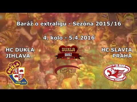4. baráž (5.4.2016) HC Dukla Jihlava - HC Slavia Praha