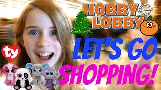 Let's Go Shopping Vlog - Craft Hunting HOBBY LOBBY BEANIE BOOS HALLOWEEN CHRISTMAS DECORATIONS