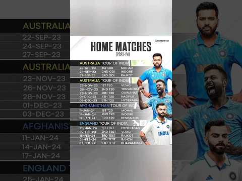India's Fixtures at Home 🏏 #cricket #indiancricket