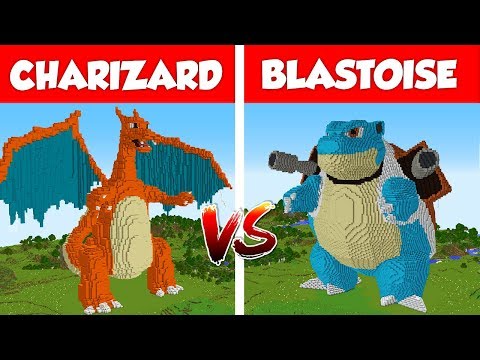 WiederDude - CHARIZARD vs BLASTOISE HOUSE - MINECRAFT VS POKEMON BUILD CHALLENGE / Animation