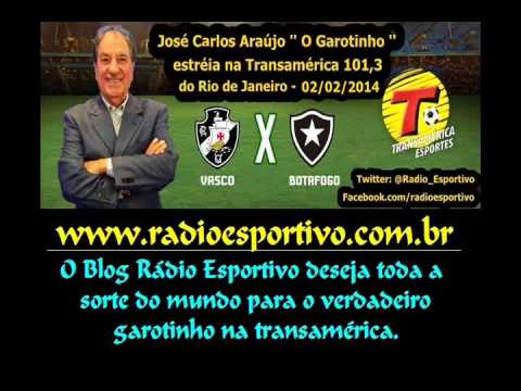 Vasco 1 x 0 Botafogo - José Carlos Araújo estréia na Transamérica (( Jogo Completo )) 02/02/2014