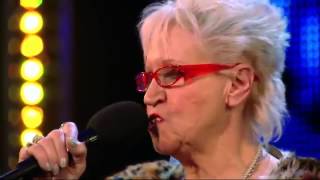KISS MY ASS BABY -  Britain&#39;s Got Talent 2013   Kelly Fox (71 Year Old Shocks &amp; Rocks)