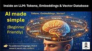 Inside an LLM: Tokens, Embeddings & Vector Databases Explained (Beginner Friendly) - AI made simple