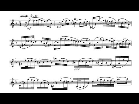 "Hommage a J. S. Bach" by Béla Kovacs with Score, Jay Shankar, Clarinet