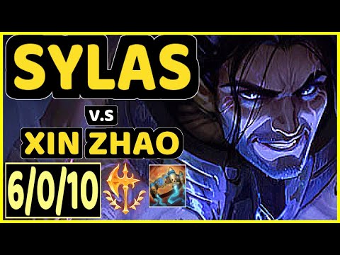 TARZAN (SYLAS) vs XIN ZHAO - 6/0/10 KDA JUNGLE GAMEPLAY - KR Ranked GRANDMASTER