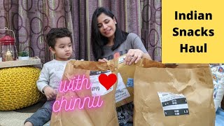 1st video with Chinnu! Indian Snacks Haul from Amazon l Healthy Snacks I Dream Simple