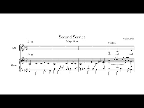 William Byrd - Second Service [Score Video]