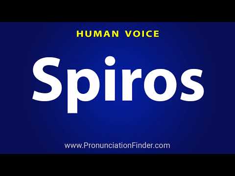 How To Pronounce Spiros