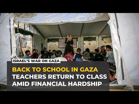 Gaza teachers return to class amid financial hardship