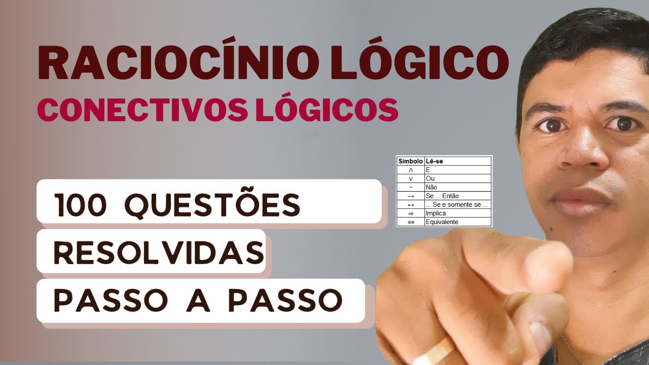 Raciocínio Lógico - Conectivos Lógicos 100 Questões Resolvidas passo a passo