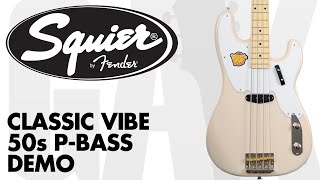 Video thumbnail for Squier - Classic Vibe P Bass '50s White Blonde Demo at GAK by GAK