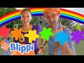Blippi Meekah S Rainbow Color Playtime Space Needle Playground Blippi Learn Colors Science
