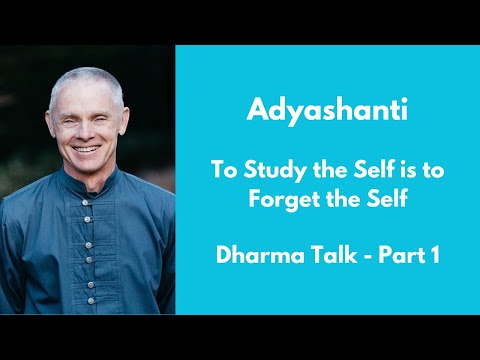 To Study the Self is to Forget the Self - Dharma Talk - Part 1 - Adyashanti