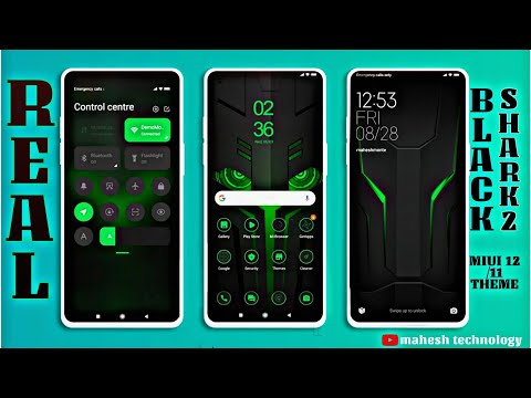 REAL BLACK SHARK 2 v12 MIUI THEME ! DARK MODE  SUPPORTED / BY MAHESH TECHNOLOGY