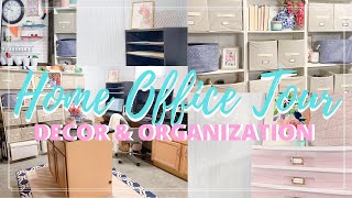 Home Office Tour | Unfinished Basement Office | Budget Office Organization | The Craf-T Home