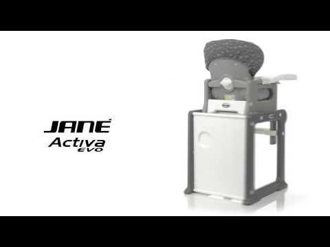 JANE стульчик-трансформер для кормления Activa Evo Glitter