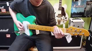 Video thumbnail for Ibanez Talman seafoam green electric guitar demo at Basone Guitar Shop by BasoneGuitars