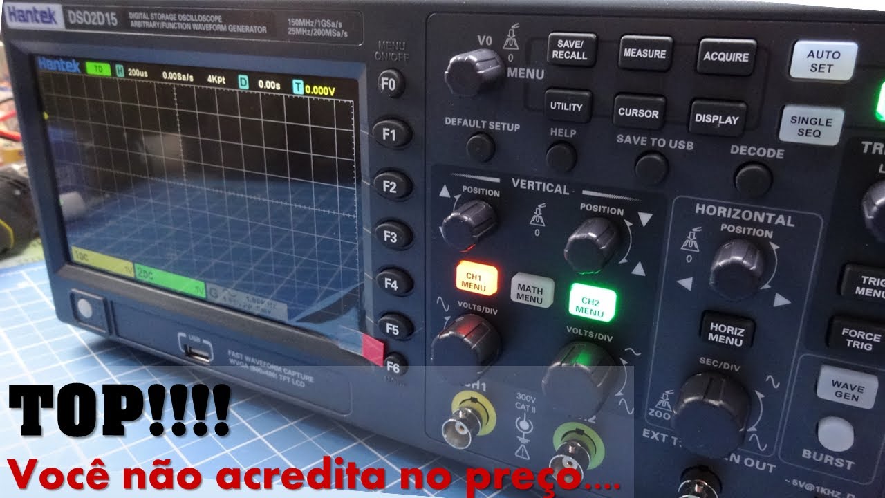Osciloscópio poderoso mas acessível para sua bancada de eletrônica - HANTEK DSO2D15