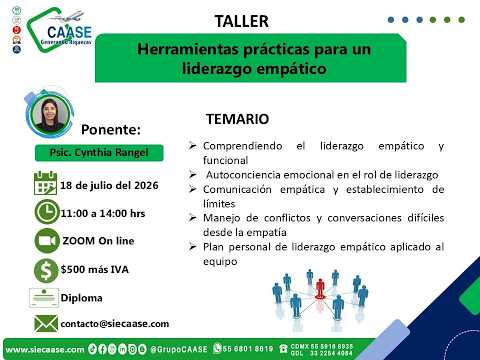Plática "Empatía no es debilidad: liderazgo funcional"