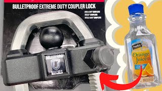 [1572] 8 Pound Trailer Lock Opened w/ TRASH! (Bulletproof Hitches)