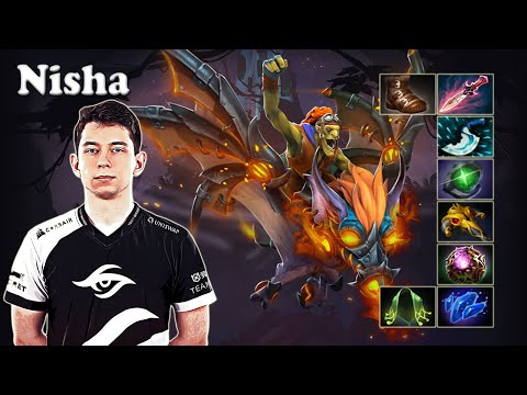 Nisha - Batrider Midlane vs 23savage Slark | Dota 2 7.32 Gameplay