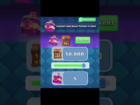 Card Boost to Gold Converter Concept 🥇🧪#clashroyale #shorts || Free mega box on posts tab
