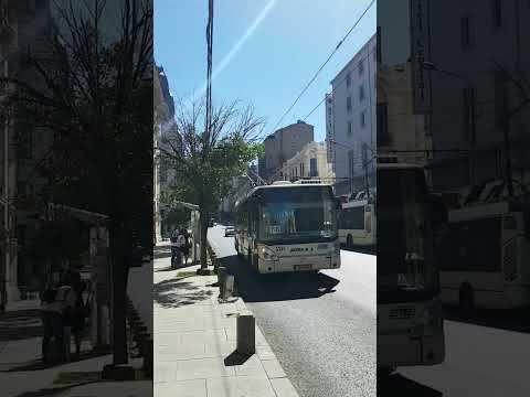 Troleibuzul Astra-Irisbus Citelis #5311 (66)  Intrând în stația "Grădina Cișmigiu"