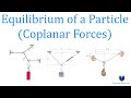 Equilibrium of a Particle (2D x-y plane forces) | Mechanics Statics | (Learn to solve any question)