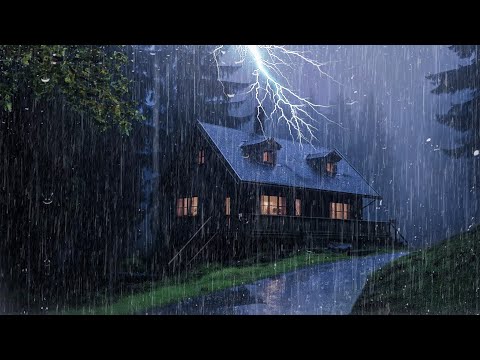 Pioggia per Dormire Profondamente - Rumore della Pioggia e Tuoni sul Tetto di Notte #270