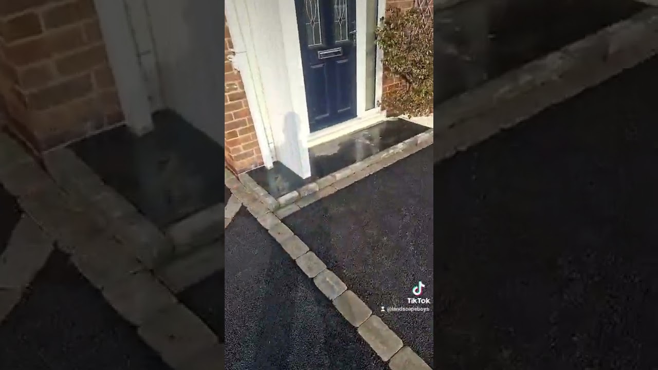 tarmac driveway with grey edge #tarmac #driveway #video