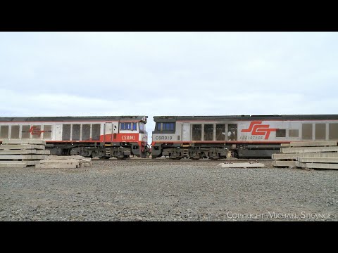 SCT 5PM9 Mixed Freight Train With Three Diesel Locomotives (16/7/2023) - PoathTV Australian Railways