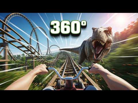 Dinosaurs Roller Coaster - 360° VR Video