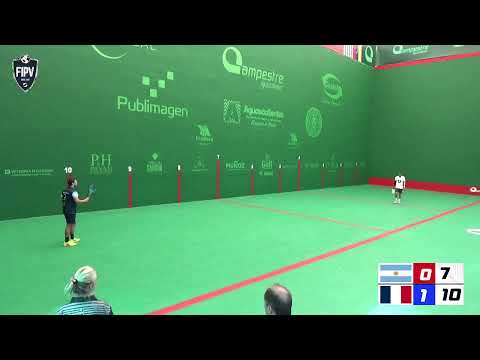 3er Lugar. Liga de Naciones de Frontón Argentina vs Francia. Paleta Goma Masculino